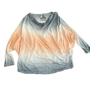 Young Fabulous & Broke Ombré Lounge Top - Womens Size Large - Peach and Gray